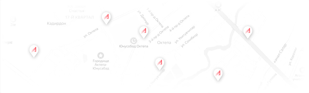 Офисы и банкоматы банка «Асака»